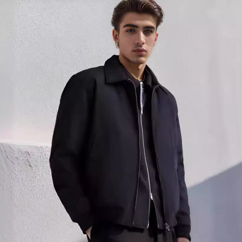 Modern bomber jacket for men with minimalist design Lune London