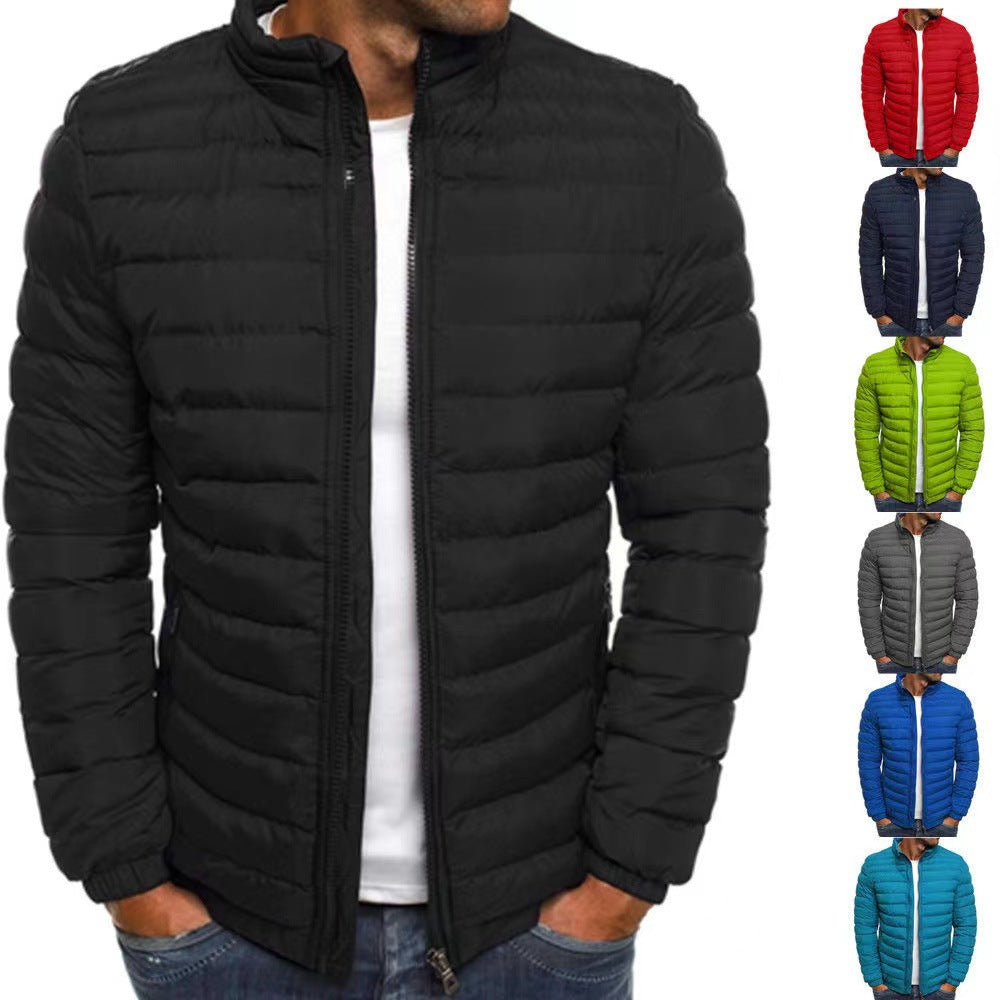 Lightweight quilted jacket for men with high collar and optimal insulation Lune London