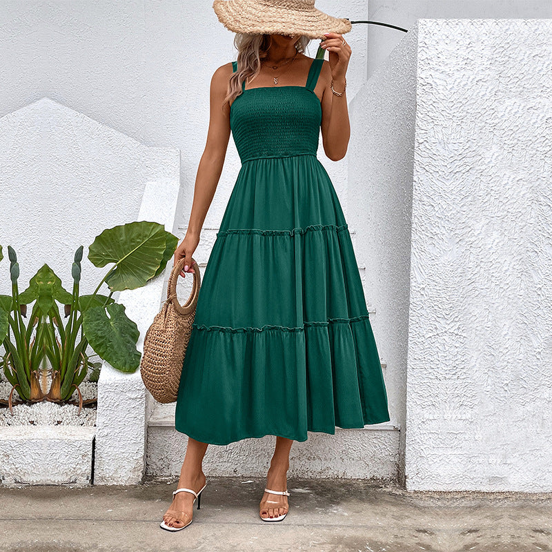 Women’s tiered dress with gathered top Lune London
