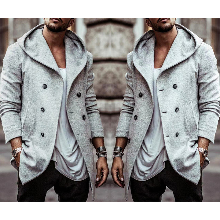 Chic and Stylish Double Breasted Urban Coat for Men