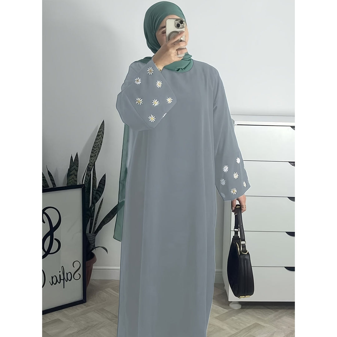 Elegant tunic dress for women with embroidered floral pattern Lune London
