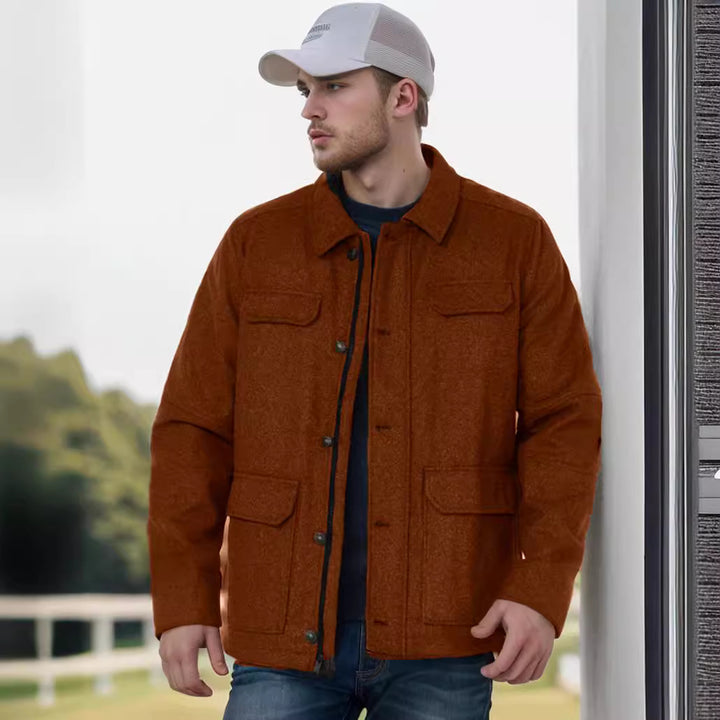 Wool jacket for men with functional pockets and modern cut Lune London
