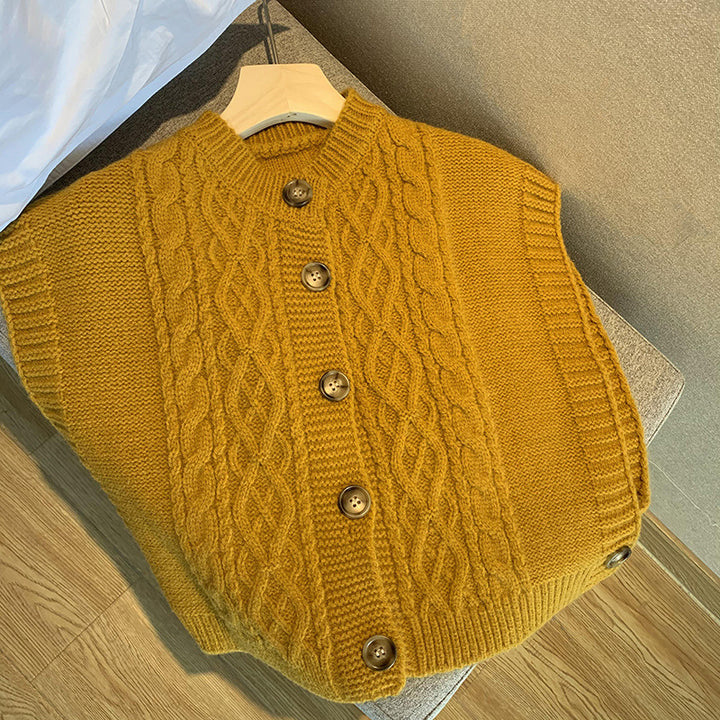 Gilet en tricot pour femme avec motif en relief Chic & Stil
