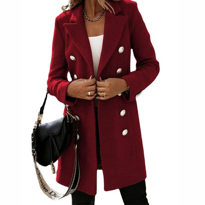 Women elegant double-breasted coat Lune London