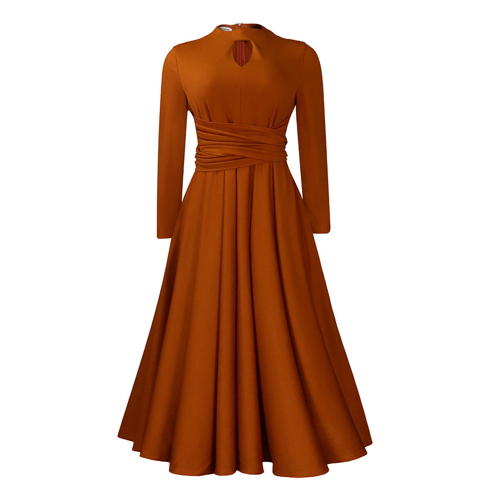 Elegant maxi dress for women with fitted ruffles and long sleeves Lune London