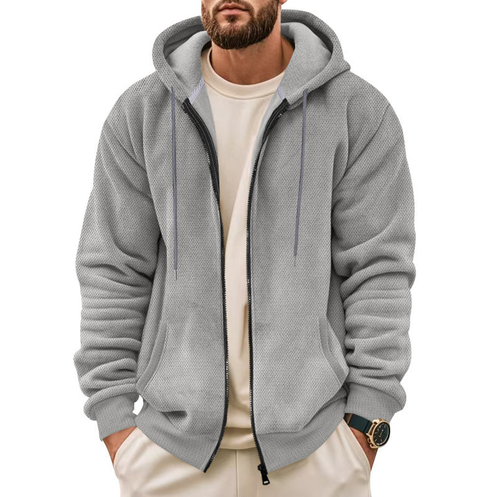Men's hoodie with structured surface and functional pockets Lune London