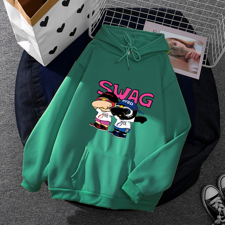 Women's hoodie with funny cartoon design Chic & Stil