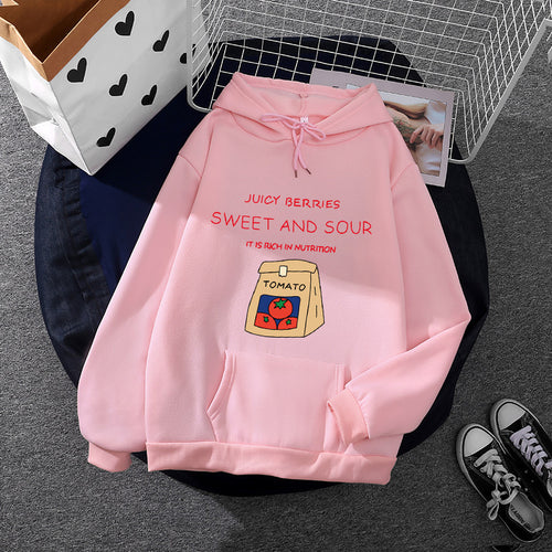 Women's hoodie with unique vitamin-rich print Chic & Stil