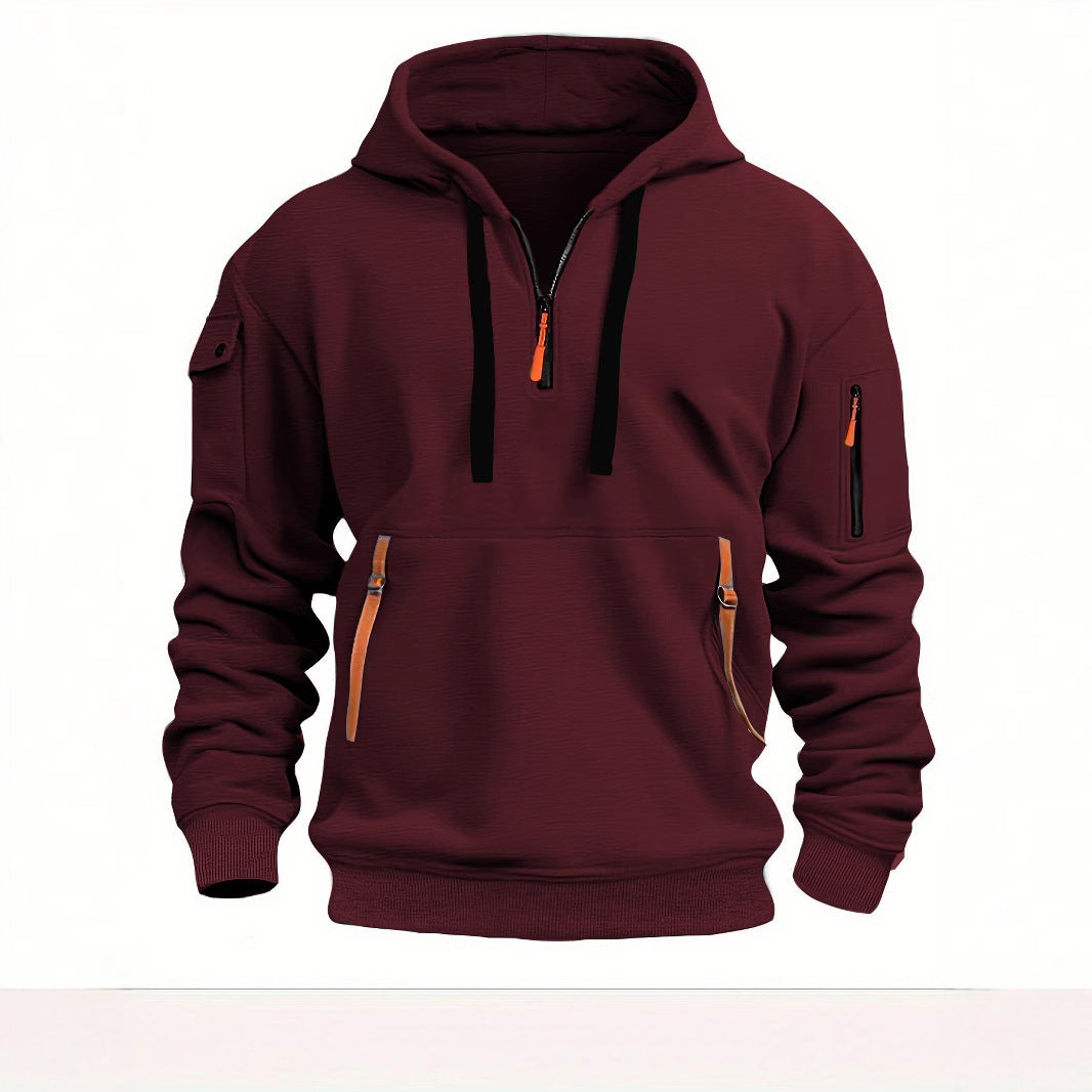 Men's functional hoodie with trendy zip pockets Lune London