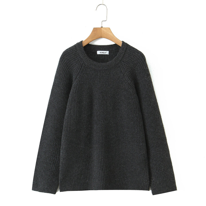 Cozy structured jumper for women with round neck Lune London