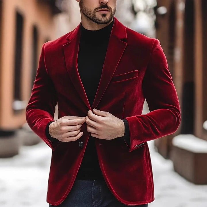 Elegant velvet jacket for men with modern fit Lune London