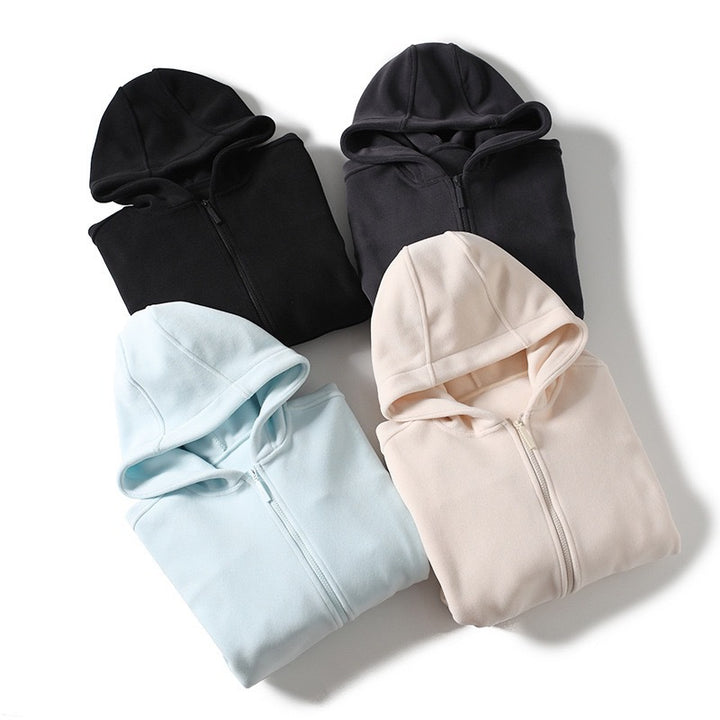 Haut en molleton pour femmes avec zip intégral et poches kangourou Chic & Stil