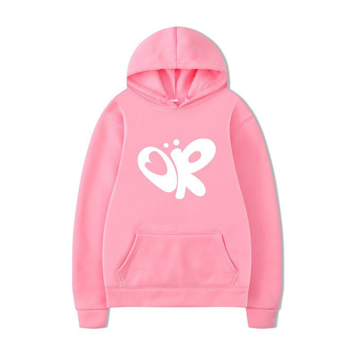 Women’s hoodie with large print and practical kangaroo pocket Chic & Stil