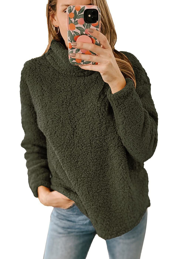 Ladies cozy sweater with high collar and soft material Lune London