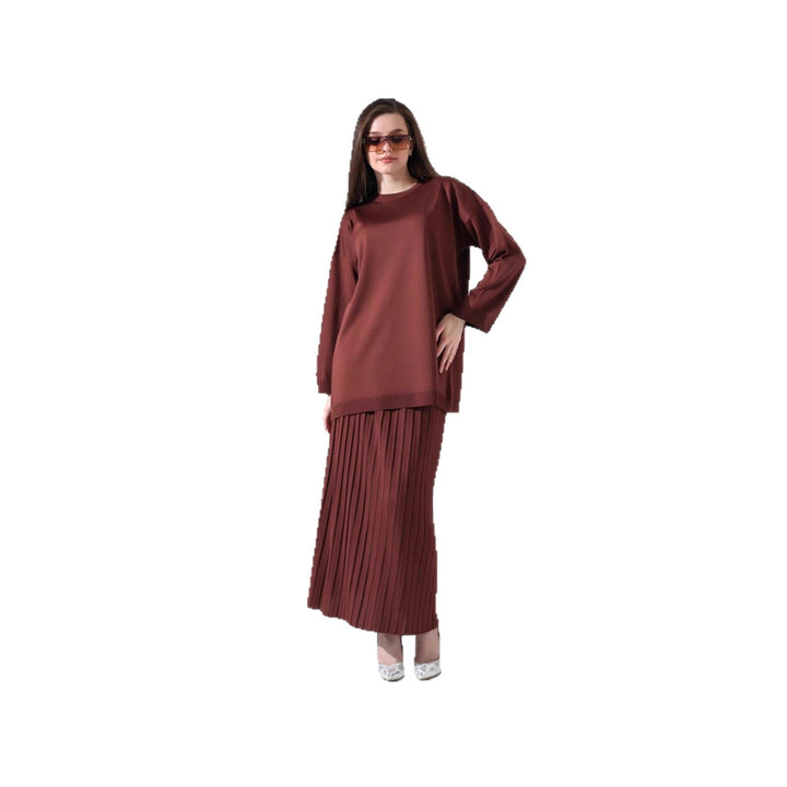 Ensemble Chemise à Manches Longues et Jupe Plissée pour Femme Chic & Stil