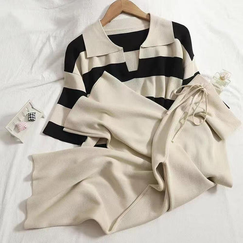 Casual and trendy 2-piece set for women with stripes and wide legs Lune London