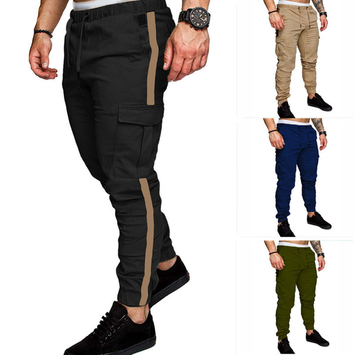 Cargo jogger pants for men with elastic waistband and practical pockets Lune London