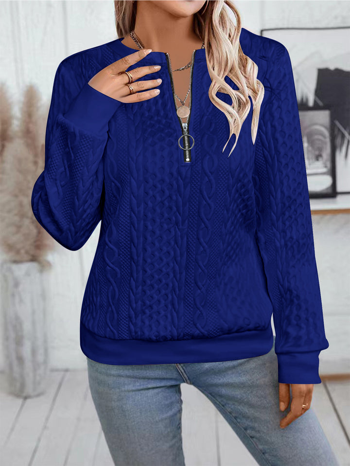 Pull en tricot à fermeture éclair pour femmes Lune London