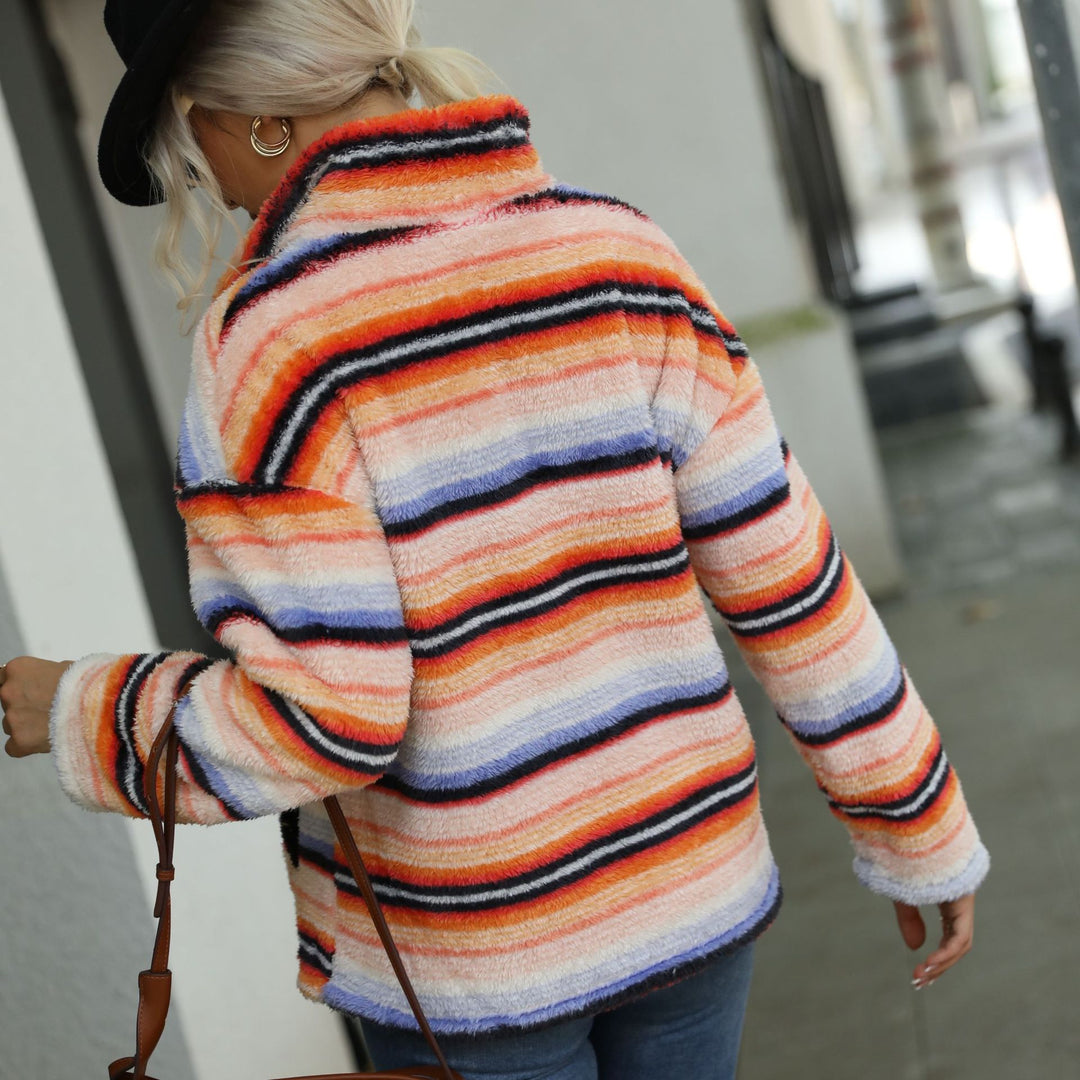 Women's fleece sweater with high collar Lune London