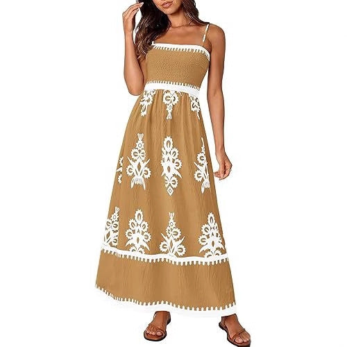 Maxi dress for women with elaborate handmade embroidery Lune London