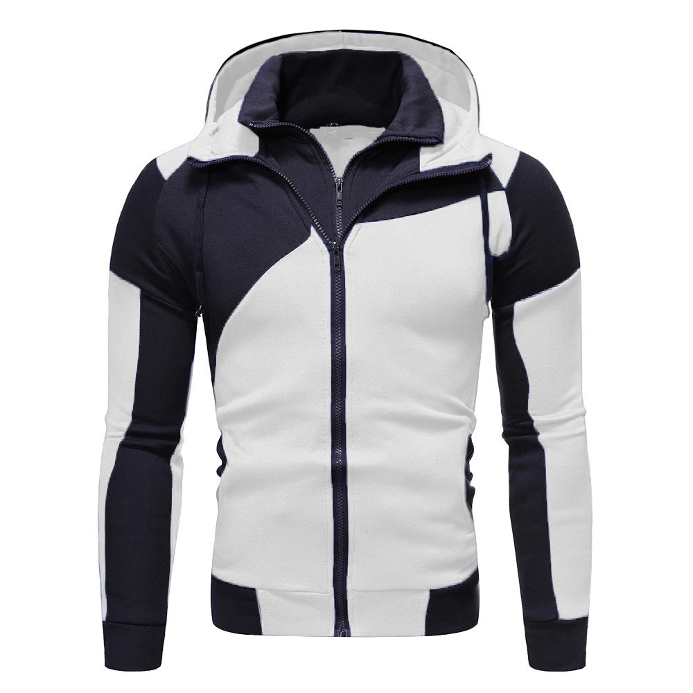 Sporty hooded jacket for men with trendy colorblock design Lune London