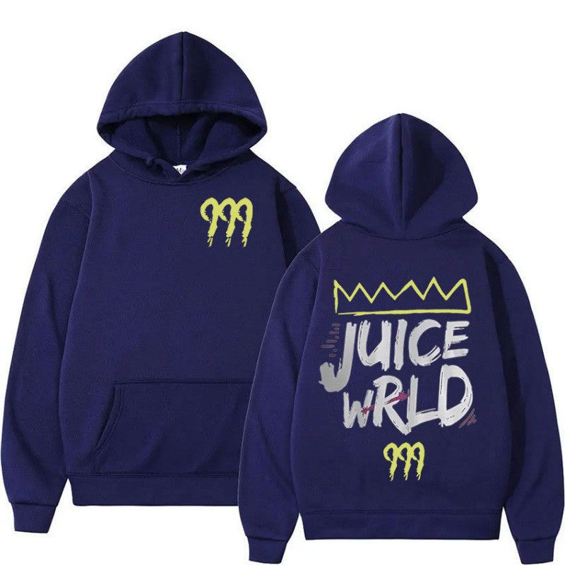 Women's hoodie with modern kangaroo pocket design and striking graphic print Chic & Stil