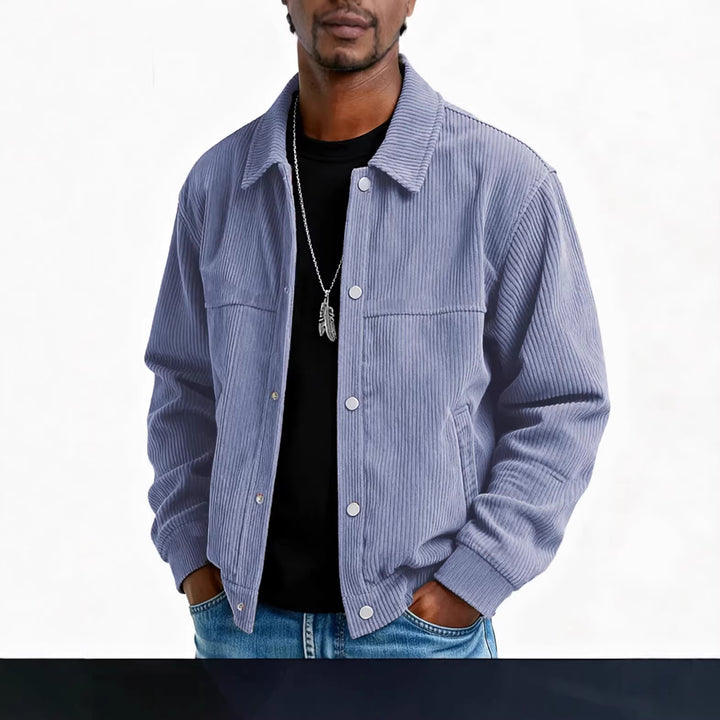 Men's cord jacket with pockets and quilted design Lune London