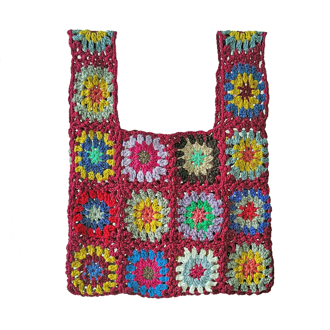 Lune London crochet patchwork handbag for women