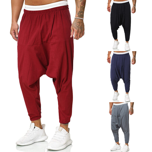 Casual and comfortable harem pants for men made of breathable cotton material Lune London