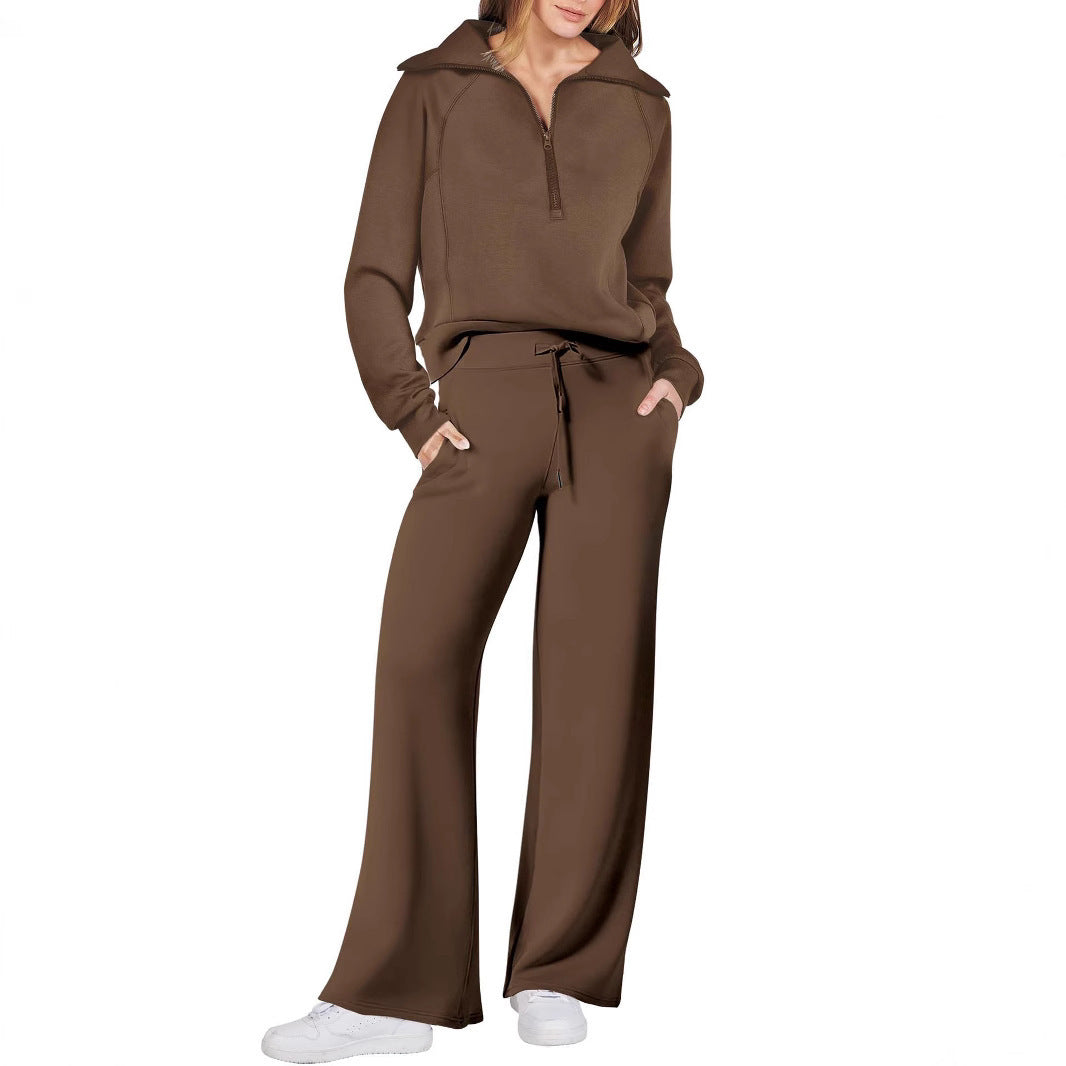 Lune London high-quality loose-fit women's sports set with high collar