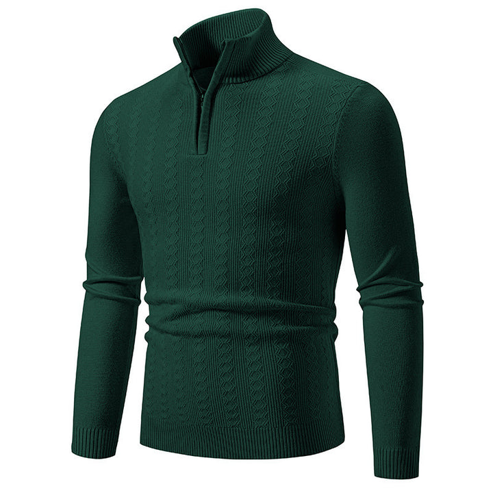 Men's sweater with high collar and zip Lune London
