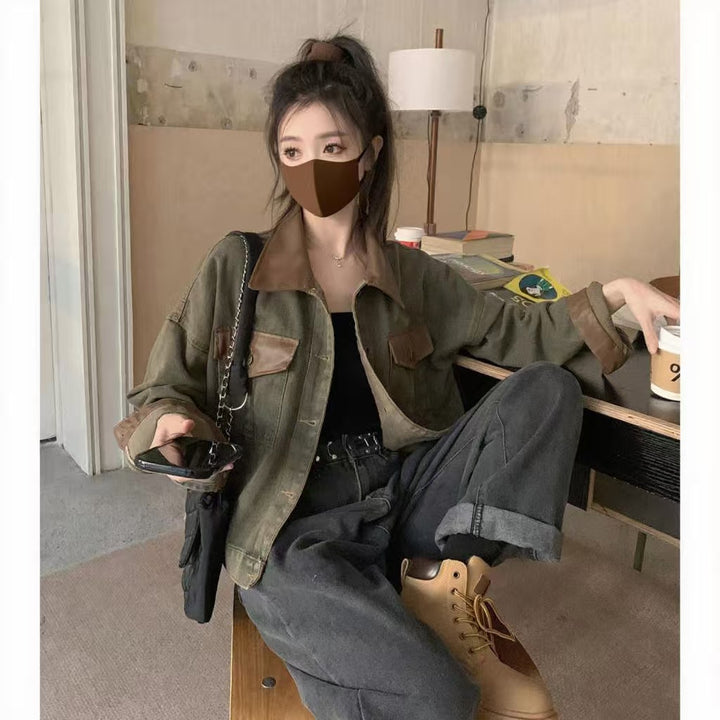 Veste utilitaire pour femmes avec accents en cuir Chic & Stil