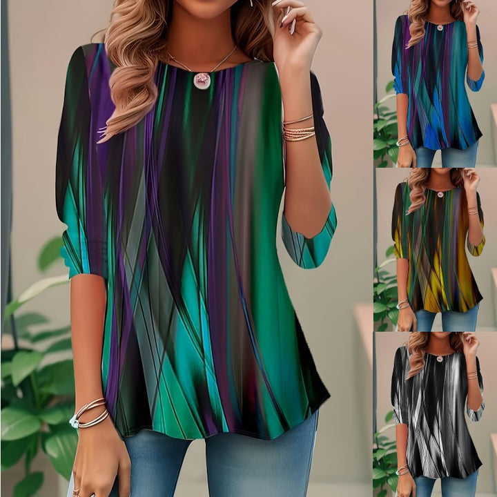 Blouse for women with abstract pattern and relaxed fit Lune London