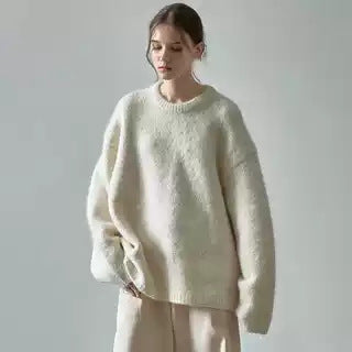 Pull surdimensionné confortable pour femmes en matériau doux