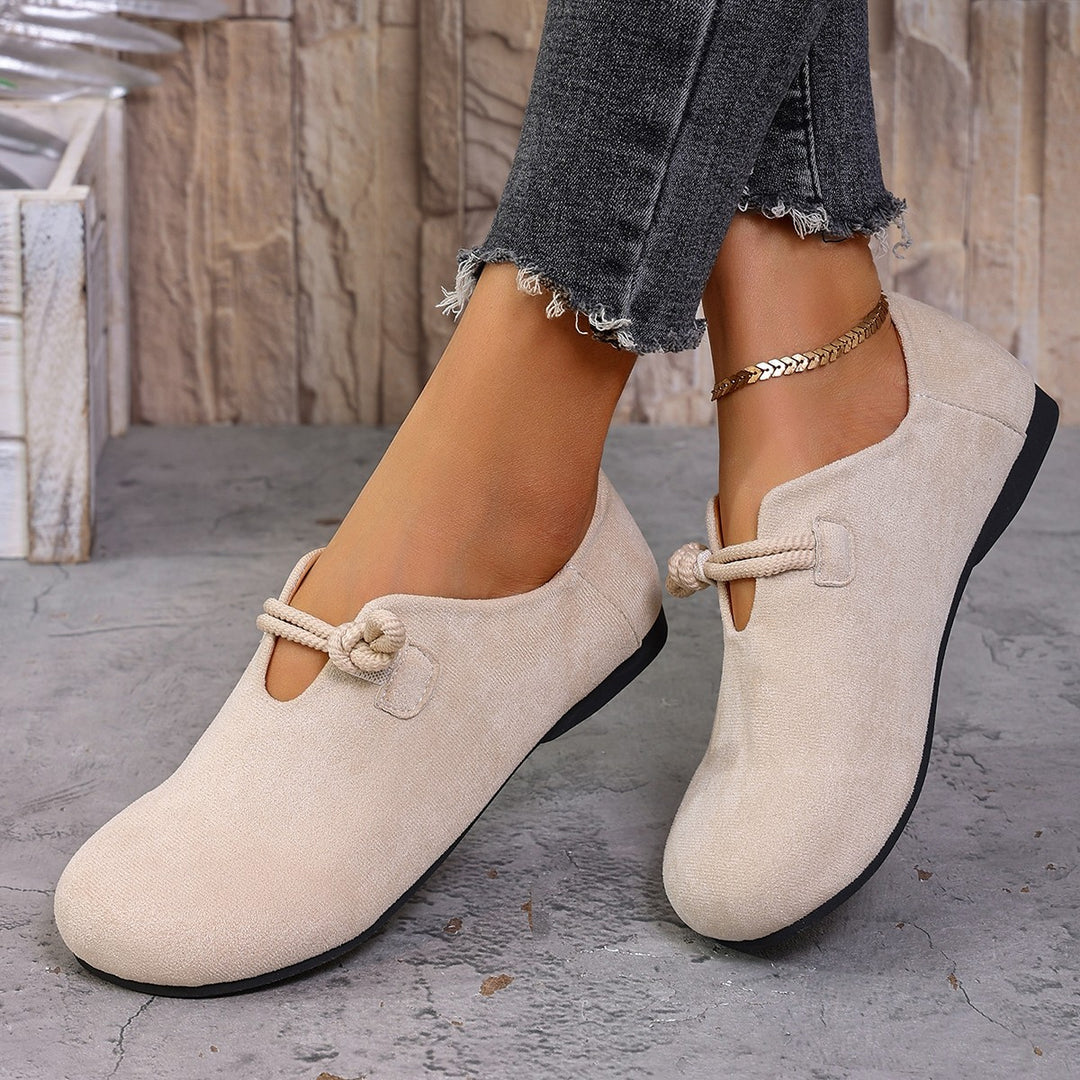Ladies Loafers Suede Details Lune London