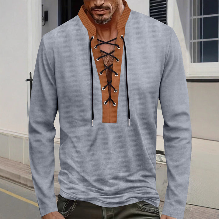 Men's long sleeve shirt with a modern lace design Lune London