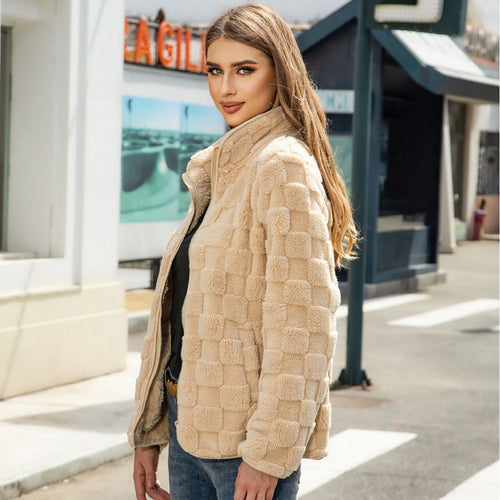 Ladies Cozy Transition Jacket with Textured Surface Lune London