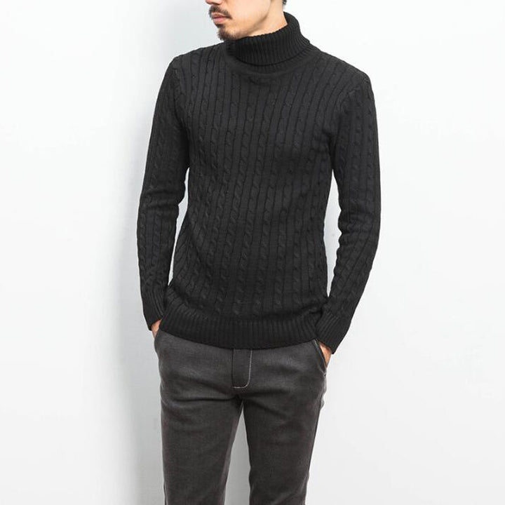 Comfortable turtleneck sweater for men with diamond pattern Lune London