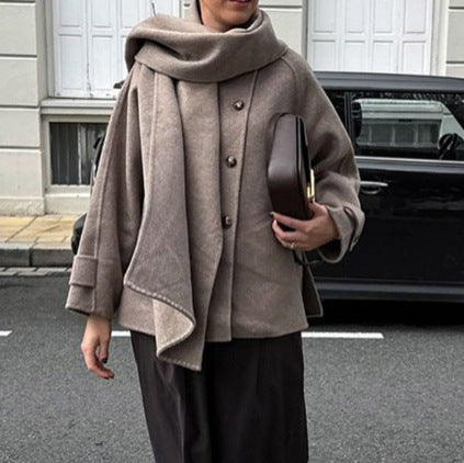 Wool coat plus size for women with trendy cut and practical pockets Lune London