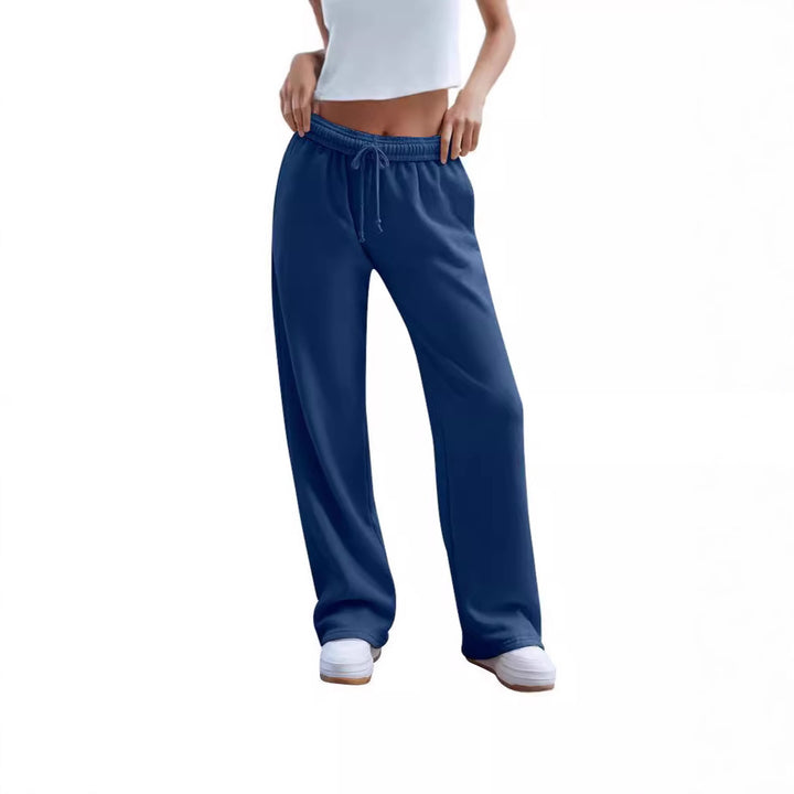 Wide sports jogger pants for women with adjustable drawstring Lune London