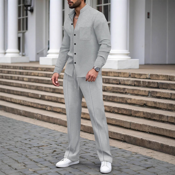 Elegant plaid pants for men with matching shirt Lune London