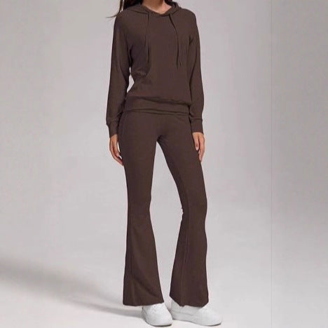 Lady hooded sports set with flared pants Lune London
