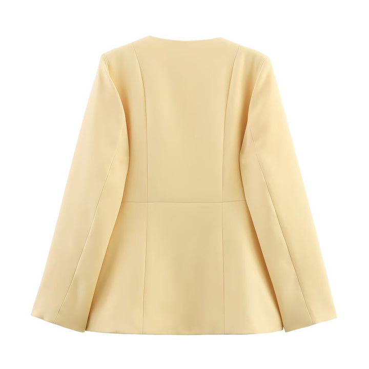 Elegant blazer jacket for ladies with decorative buttons and chic and stylish stitching
