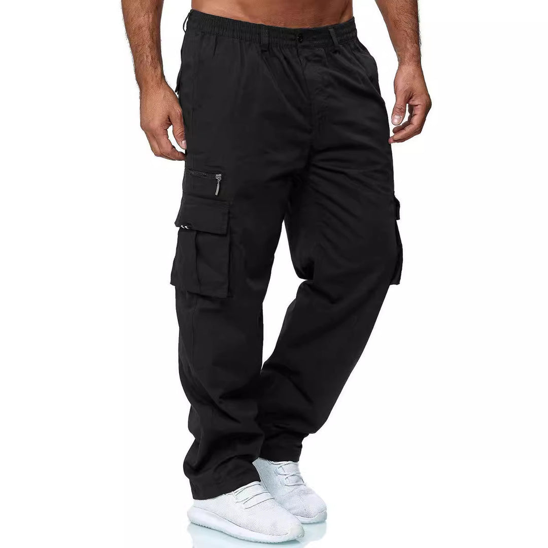 Men's cargo pants with elastic waistband and multifunctional pockets Lune London