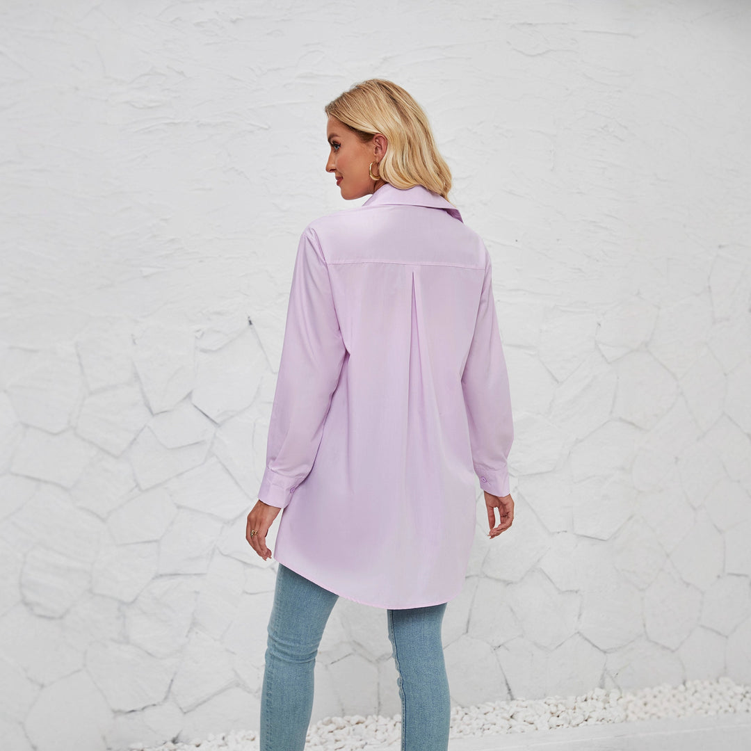 Women's shirt blouse with an elegant oversized cut and classic button details Lune London