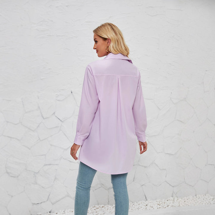 Women's shirt blouse with an elegant oversized cut and classic button details Lune London