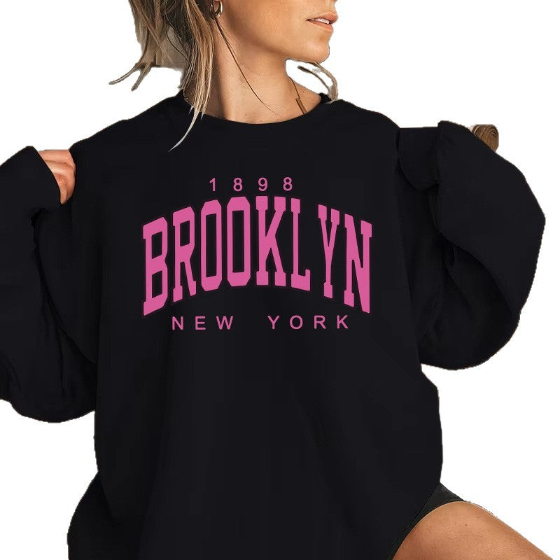 Sweat-shirt pour femmes avec impression décontractée de Brooklyn et coupe confortable Chic & Stil