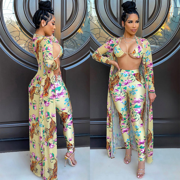 Ladies floral pattern two-piece Lune London