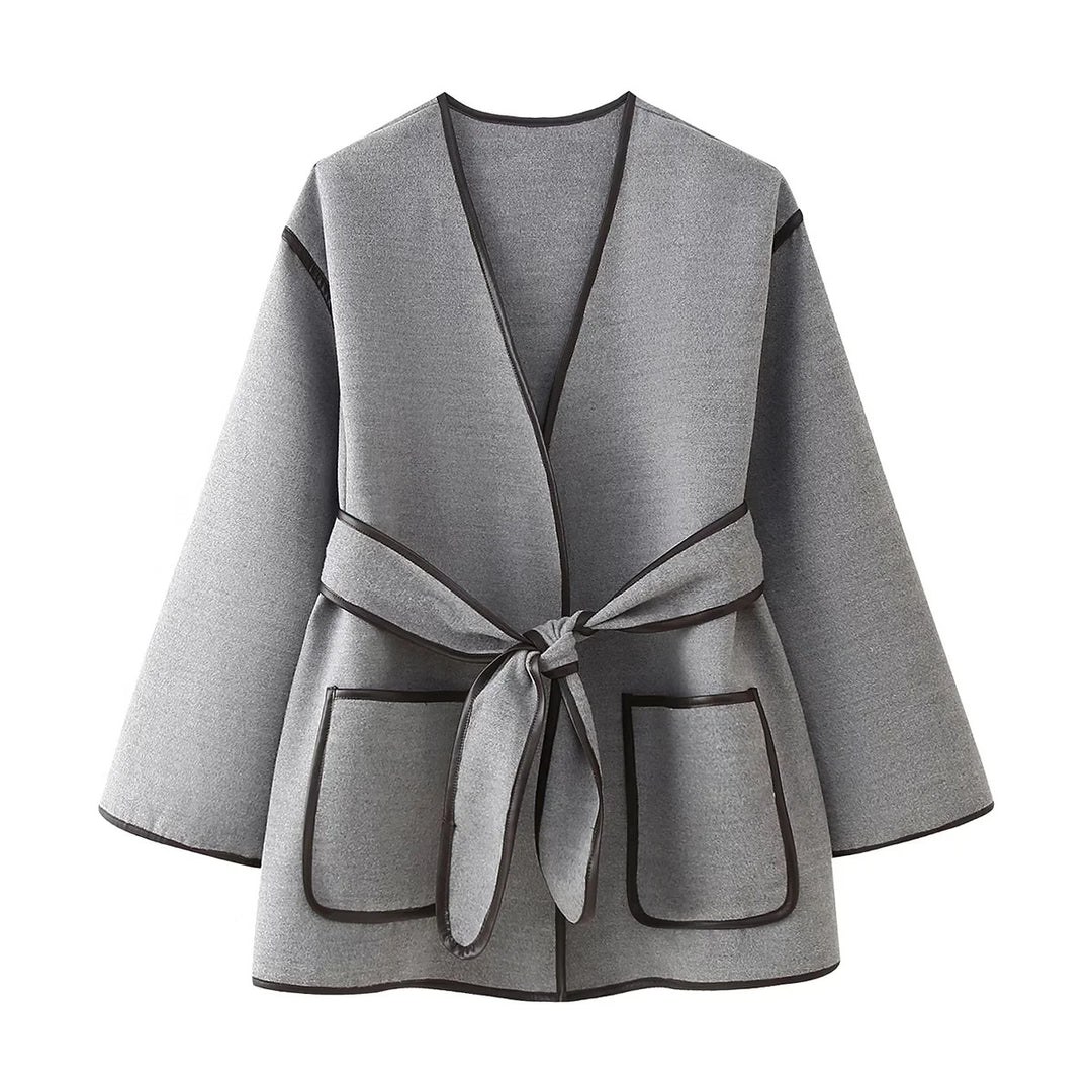 Ladies elegant tie jacket with practical pockets Lune London