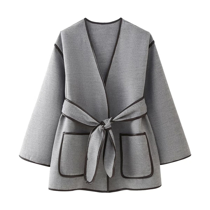 Ladies elegant tie jacket with practical pockets Lune London